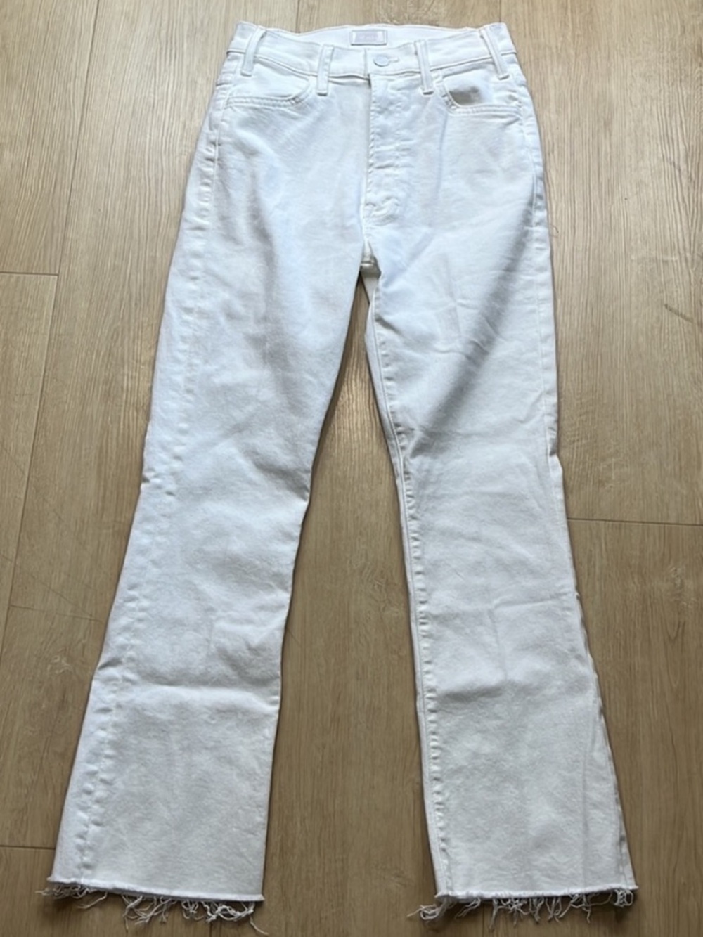 Mother The Hustler Ankle Frey In Fairest of them All - White - Size 26